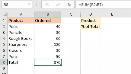 differentRows-percentage-formula